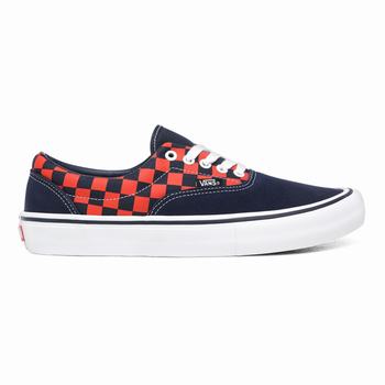 Vans Checkerboard Era Pro - Miesten Skeittikengät - Laivastonsininen/Oranssi